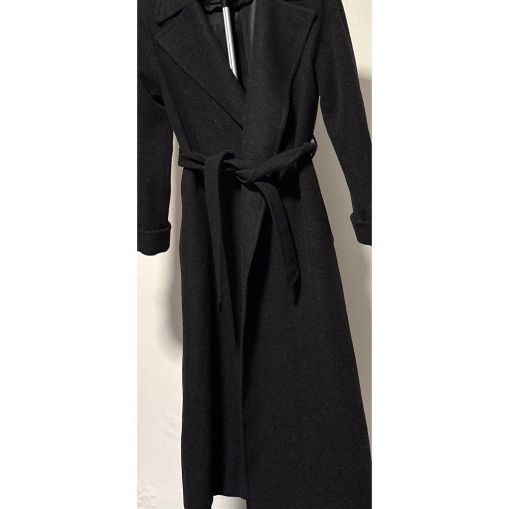 Vintage Lauren Ralph Lauren Long Charol Gray Belted Coat 100% Camel Hair SZ 4P - Picture 3 of 10